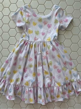 Little stocking co affirmation hearts charm dress